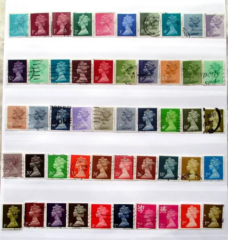 

Queen Of England Stamps Postage 50 Different Real Used Mechin Collectible Postage Stamps Collecting Material For Scrapbooking