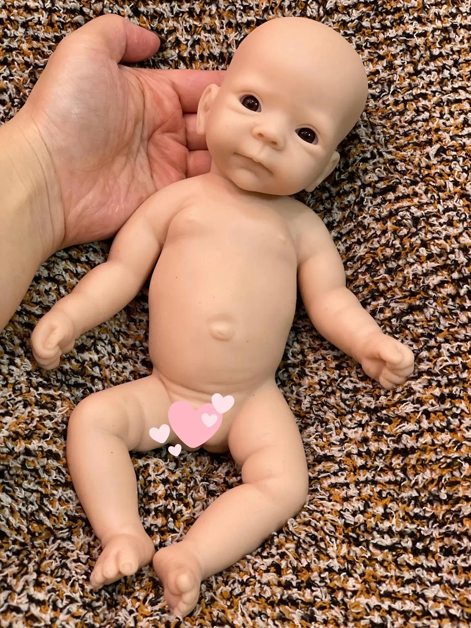 28cm Cute Silicone Bebe Reborn Girl With Painted Skin Waterproof Handmade Soft Touch Feeling Newborn Baby Doll reales para niñas