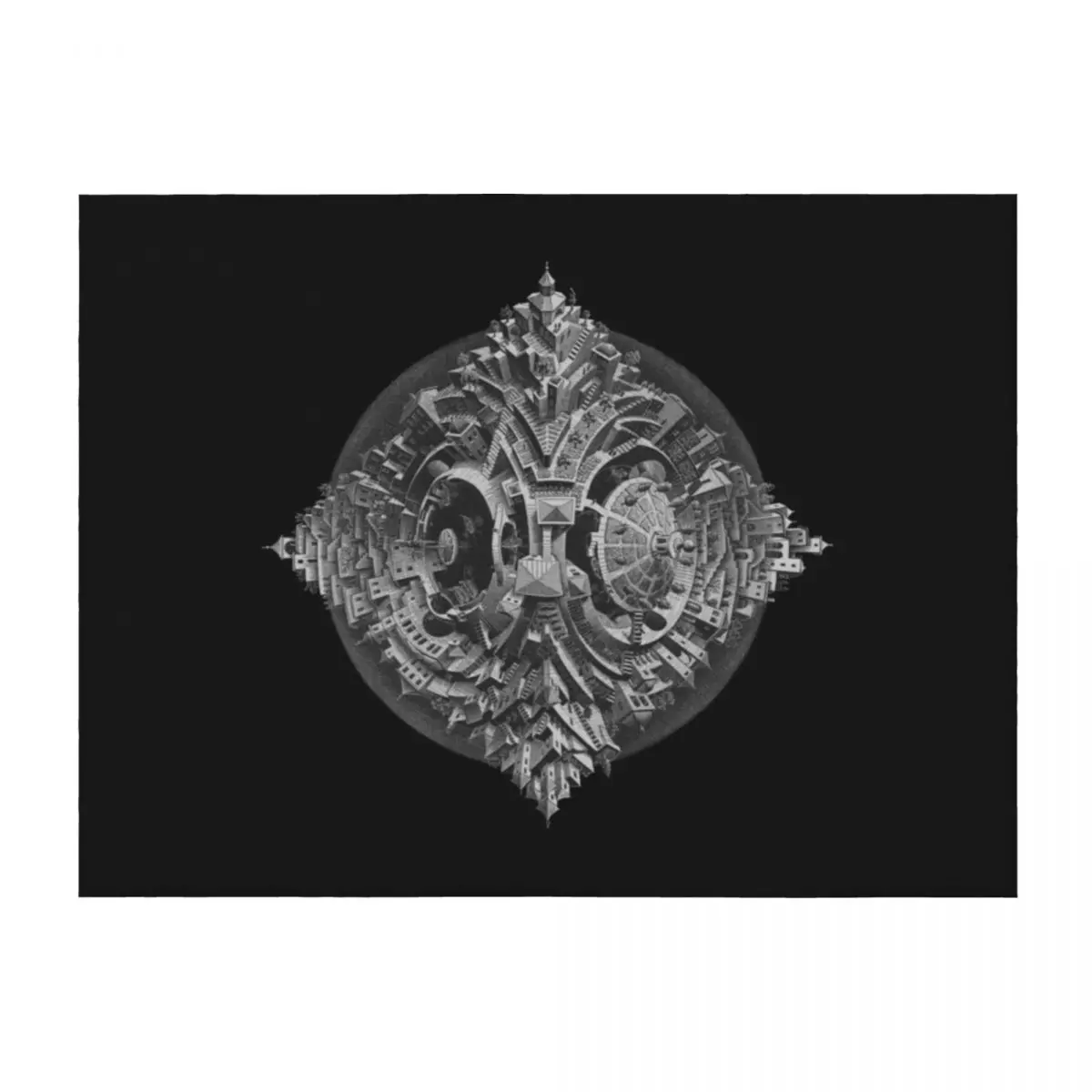 

Escher - Tetrahedral planetoid Throw Blanket Single Weighted Extra Large Throw Giant Sofa Blankets