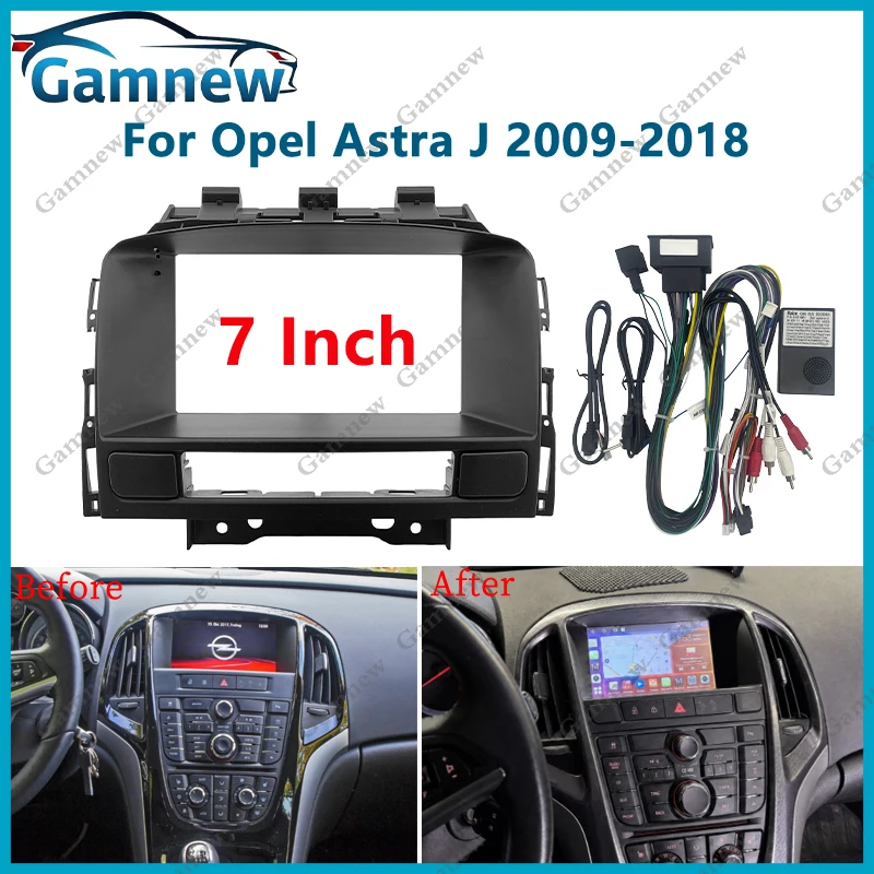 

7 Inch Car Frame Fascia Canbus Box Adapter For Opel Astra J 2009-2018 Android Radio Dash Fitting Panel Kit