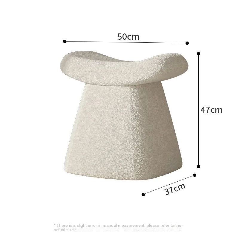 FULLLOVE Modern Minimalist Home Lamb Velvet Stool European Style Dressing Stool Living Room Furniture Bedroom Makeup Stool 2023