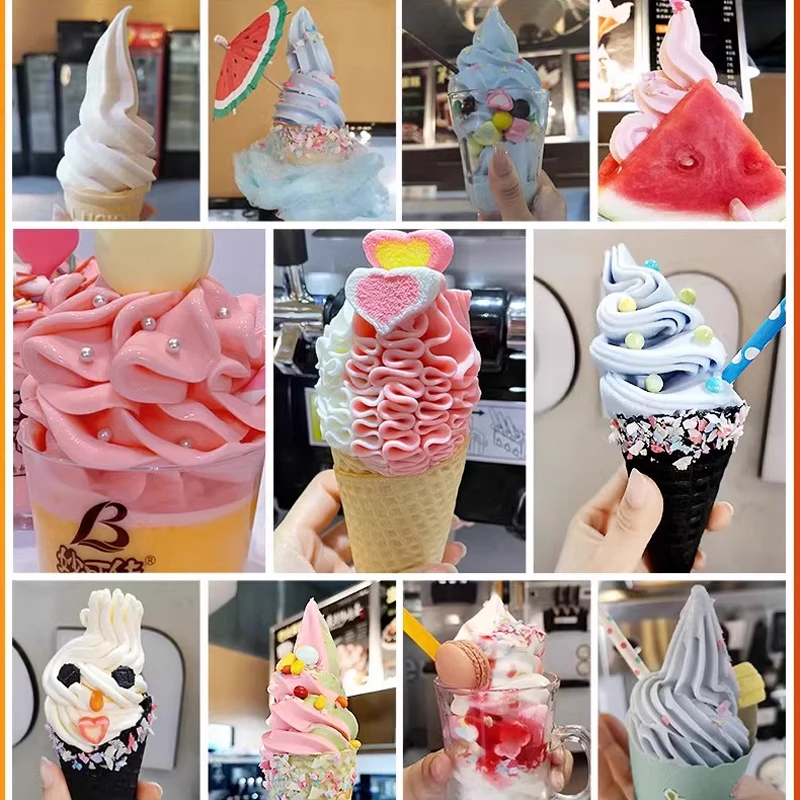 Mini Automatic Table Top Ice Cream Maker for Yogurt Milk Chocolate Soft Ice Cream 3 Flavors New Used Condition Small Price