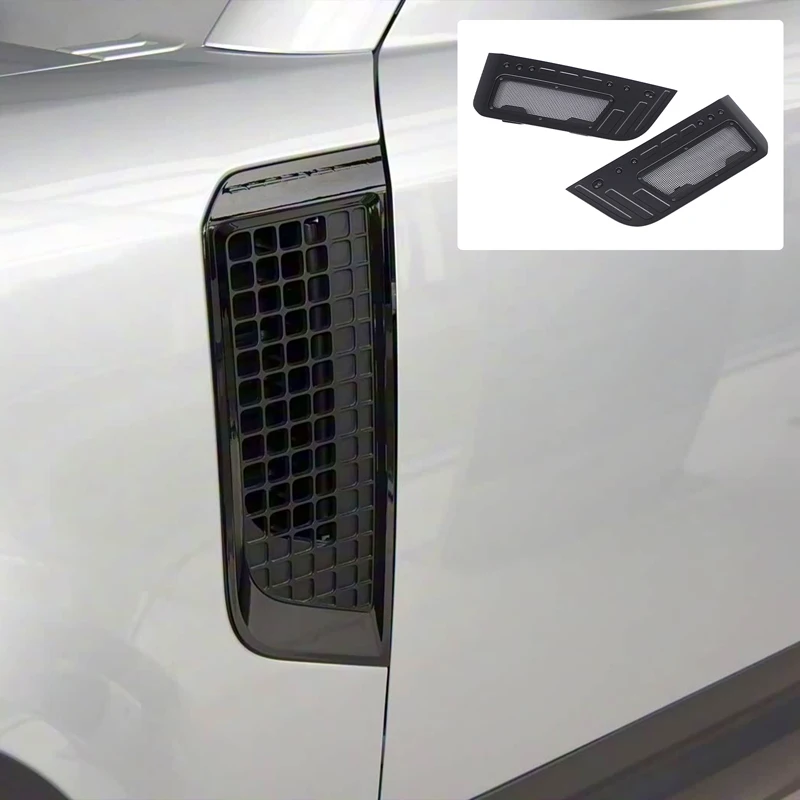 Aluminum Alloy Car Air Fender Vent Trim Frame Insect-Proof Net For Land Rover Defender 2020-2026 Replacement Parts