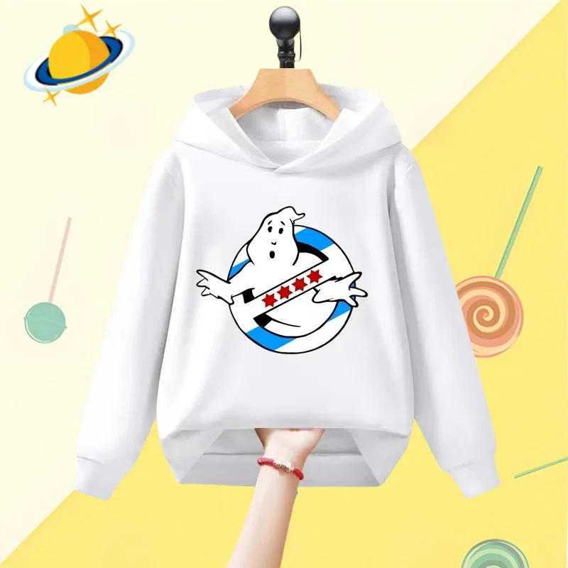 Game Ghostbusters anime kids Hoodie Cartoon printed Autumn/Winter Long sleeve sweatshirt Boys girls Kawaii casual top