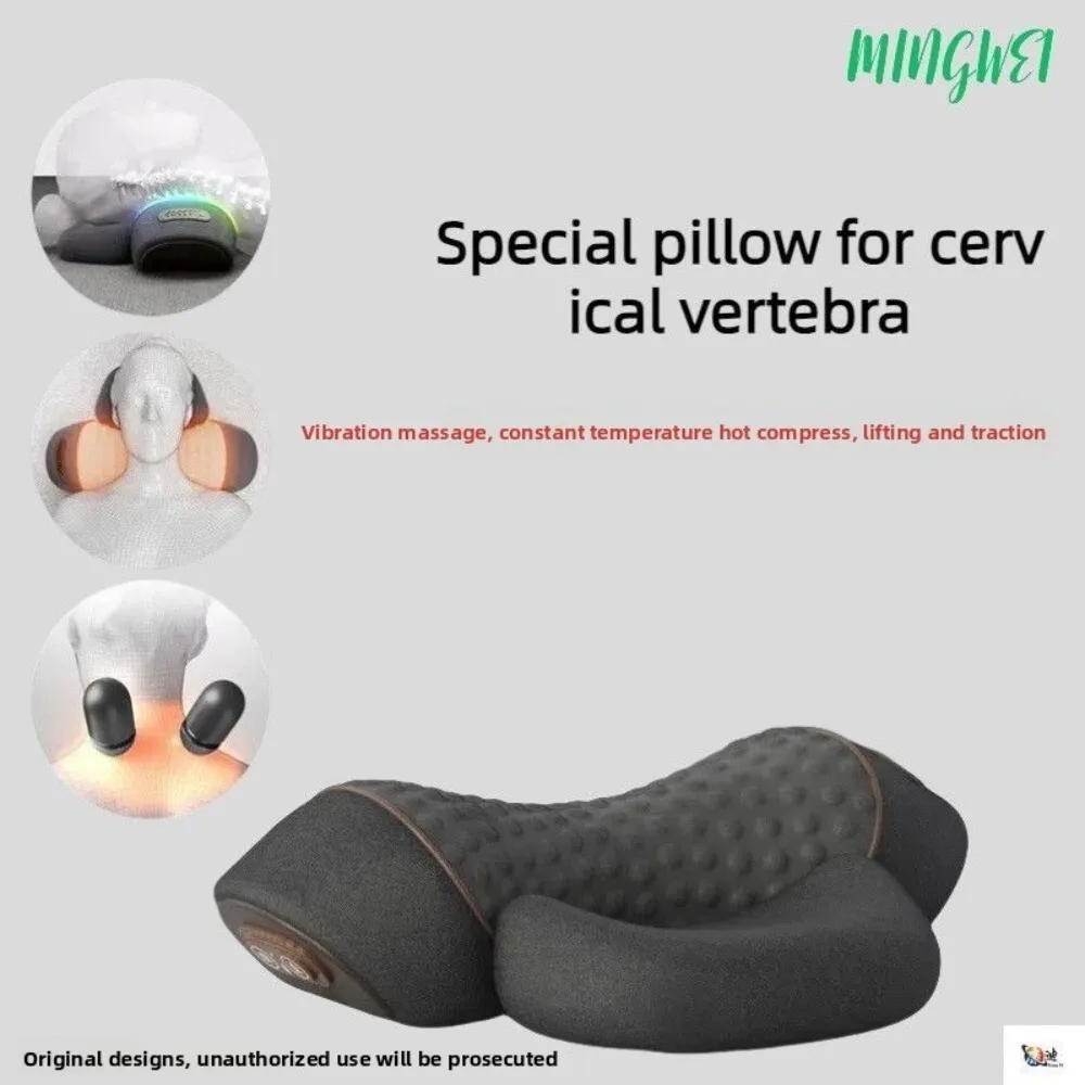 

Ergonomic Memory Foam Neck Support Pillow for Sleep Spine Alignment Heat Therapy Cervical Relief Shoulder Pain Home Travel Use