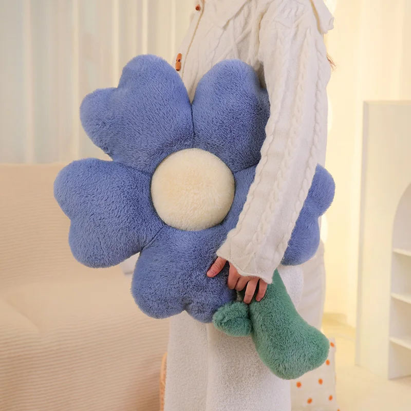 Almohada de felpa con diseño de flores para niños, cojín de felpa Kawaii de 40/50/65cm