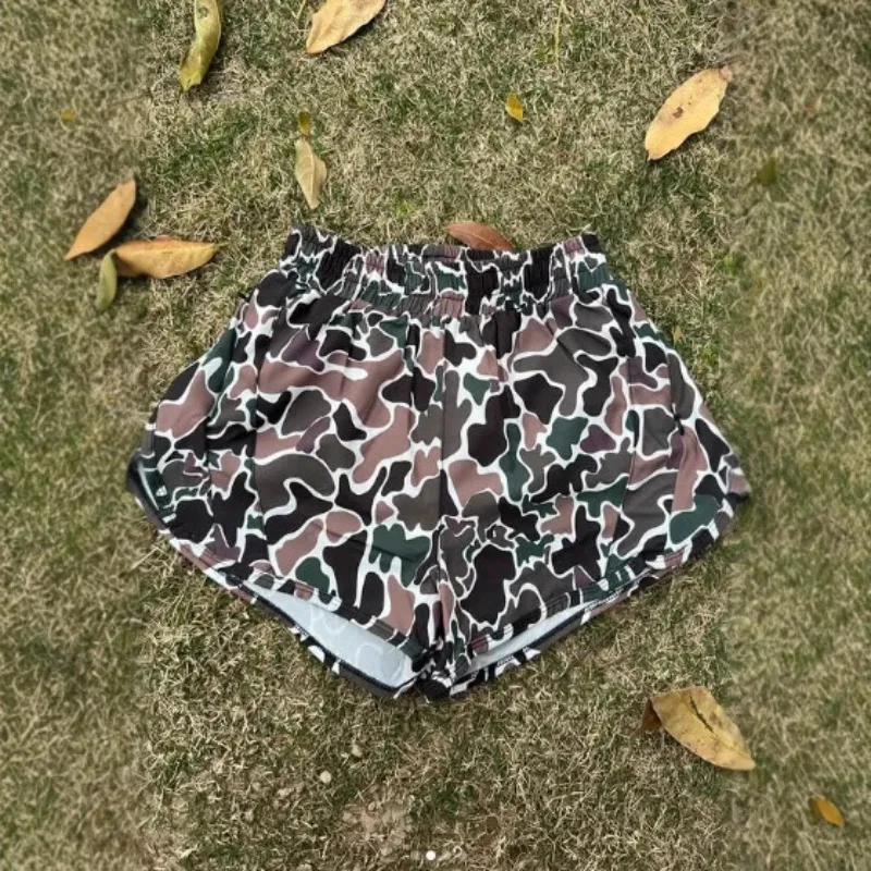 Pantaloncini da donna con stampa leopardata Pantaloncini vintage hip-hop moda di strada per abbigliamento da donna Pantaloni corti larghi e larghi da donna