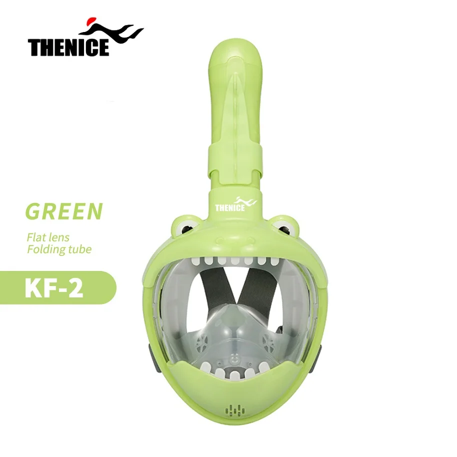 

Strong Adhesion Children Full Face Snorkel Mask HD Vision Anti fogging Breathe Smoothly Diving Mask