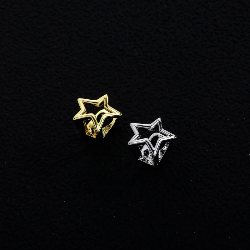 New Exquisite Hollow Five-Pointed Star Hip-Hop Minimalist Star Tooth Jewelry Party Holiday Gifts Shining Body Christmas Present