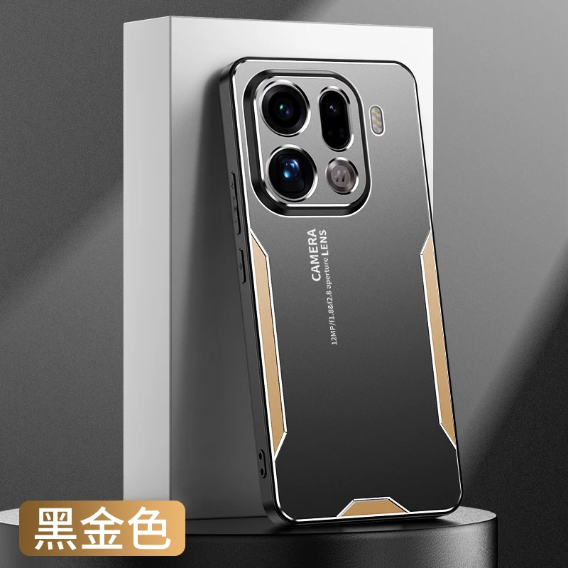 For OPPO Find X9 Pro Case Metal Aluminum Alloy Hard PC Back TPU Frame Camera Protection Shockproof Bumper Cover Funda