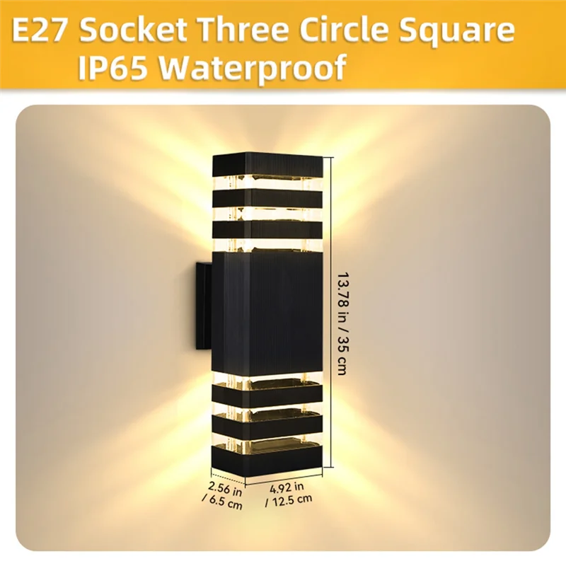 

A69eoutdoor Wall Lamp Waterproof Garden Decoration Fixtures For Bedroom Stairs Balcony Court Corridor Wall Light