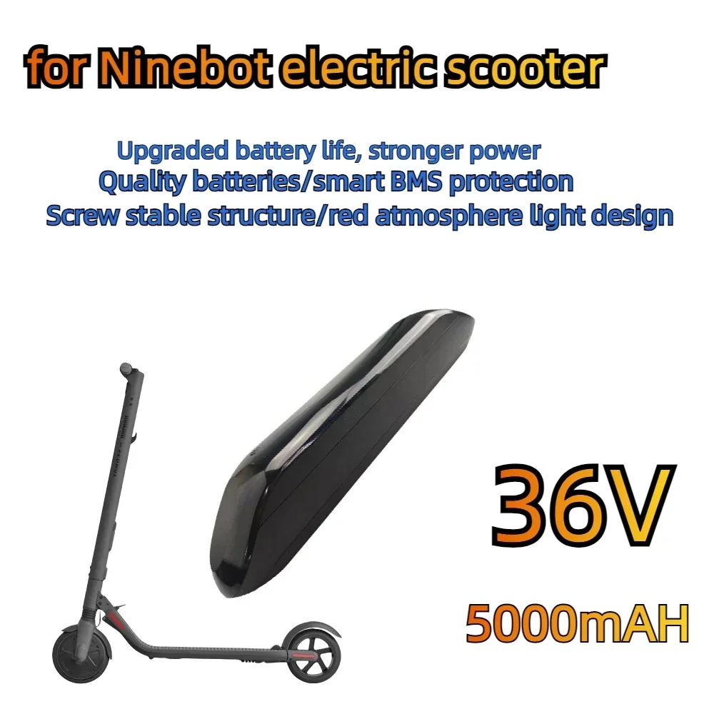 

External Scooter Battery Suitable for Ninebot Segway, Es1, 2, 4 Series, 36V, 5000 mAh, Electric Accessories