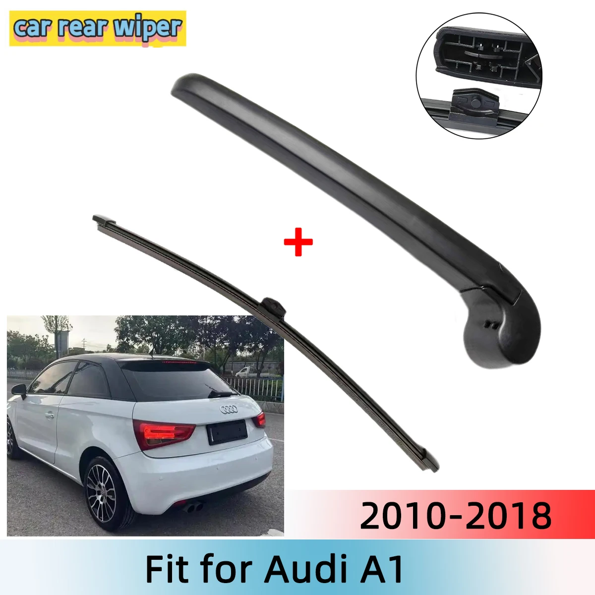 

Rear Wiper Blade & Arm Set Kit For Audi A1 2010--2018 Windshield Windscreen Rear Window