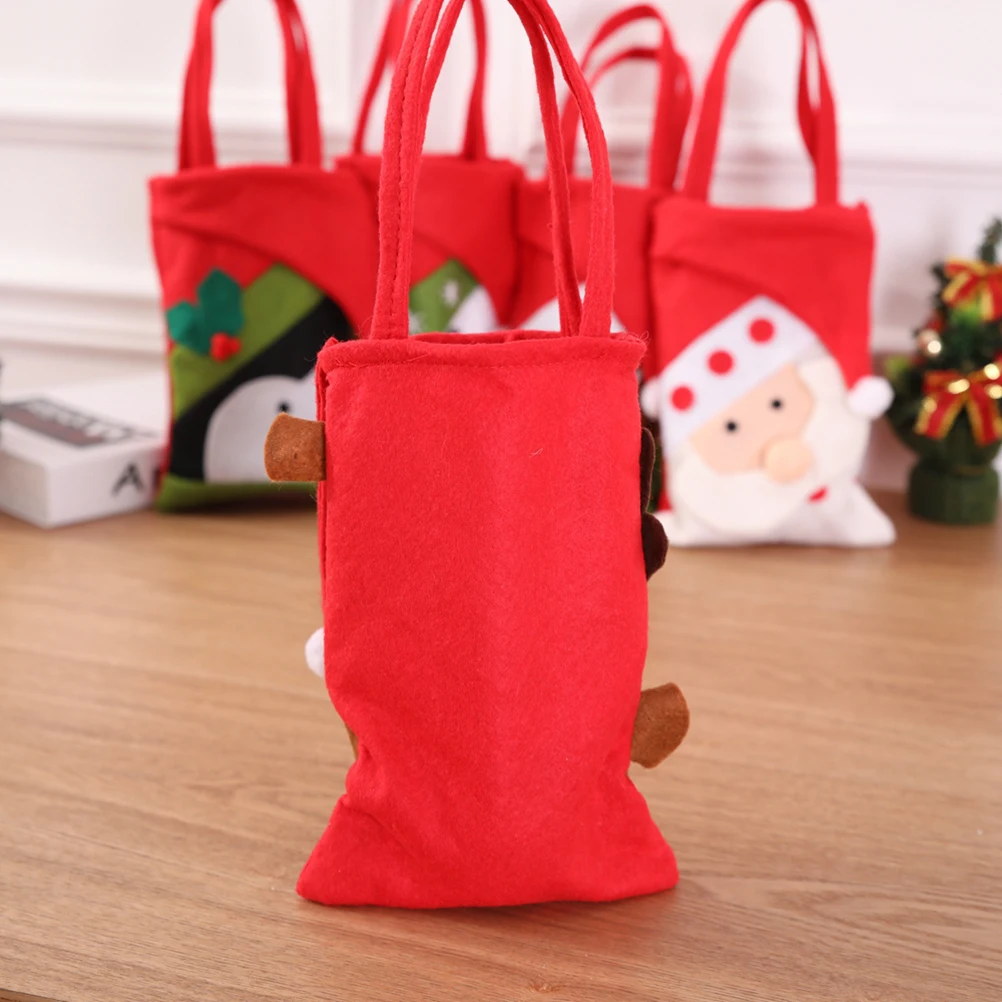 

Gingerbread Candy Bag Christmas Gift Bags with Handles Gifts Decorate Pouch for Decorations