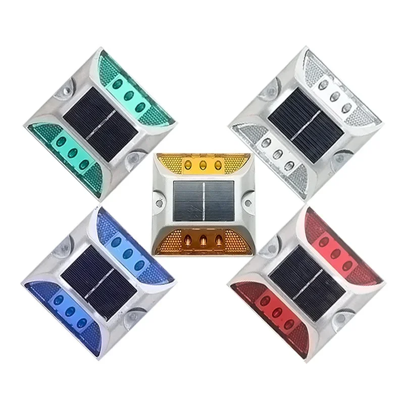 Portable Cast Aluminum Solar Road Nails, Highway Ground Street Lights, Garden Lights, Flash Lights, Reflective Warning Lights