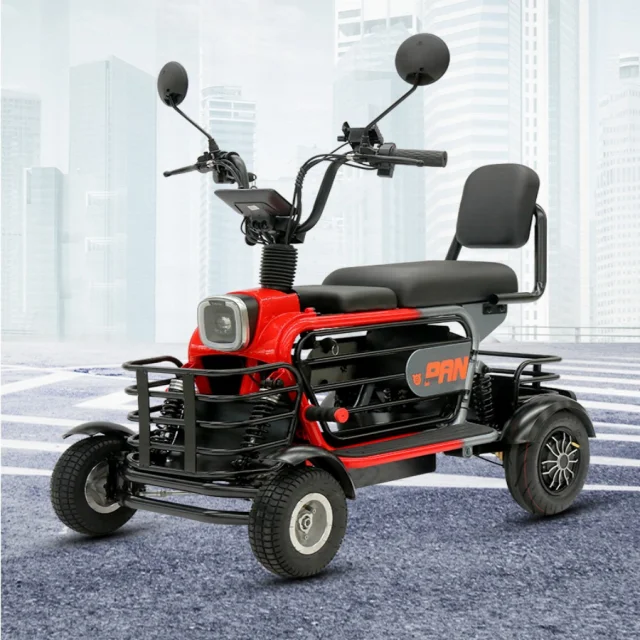 Four-Wheel Electric Scooter With Storage Space Equipped With 350W Motor 12ah Lead-Acid Battery