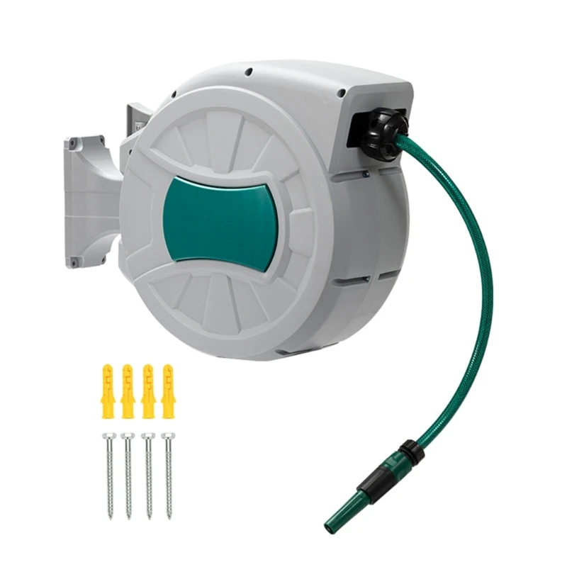 

Выдвижная катушка для садовых шлангов. Катушки для шлангов с автоматическим перемоткой для наружного применения, настенный наружный шланг, 180 шт. ° Поворот P9YB