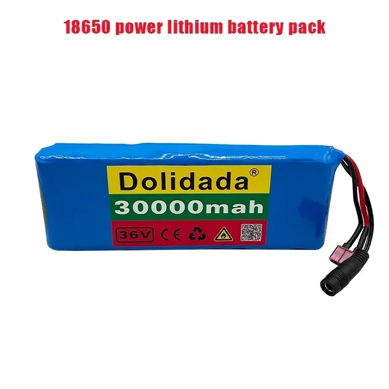 New 10S1P 18650 Power Lithium Battery Pack 36V Large Capacity 30Ah 20A Built-in BMS Suitable for Electric Bicycles and Scooters