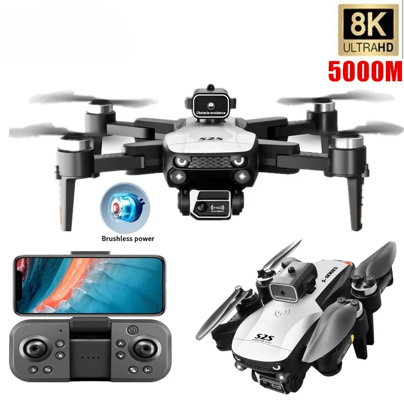 

New S2S Mini Drone Profesional 6K HD Camera Fly 25Min Obstacle Avoidance Brushless Foldable Quadcopter Optical Flow RC Dron