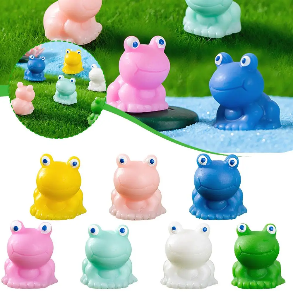 100pcs Resin Mini Frogs Miniature Figurines Tiny Cute Frog Figurines Miniature Moss Landscape Frog Model For Garden Home Decor