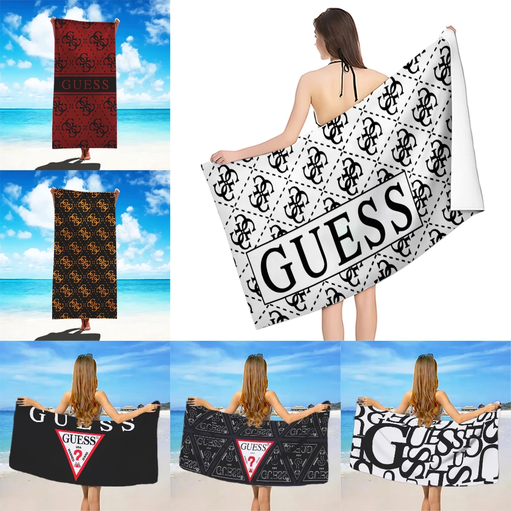 Beach Towel Microfiber Sand Free Quick Dry Soft Sandproof Pool Towels Gift for Fashion Brands G-GuESs Women Travel Shower