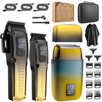 2024 Resuxi 977 Professional 3 In 1 Hair Clipper Shaver Set Hair Trimmer Foil Shaver Set for Barber Shop Hair Cutting Machine