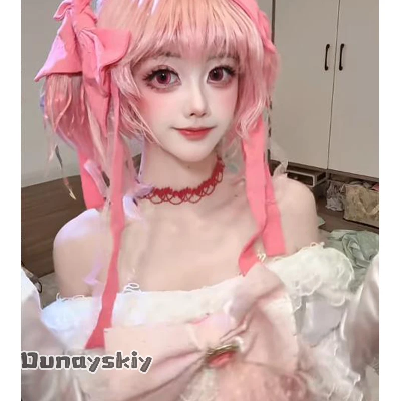 Puella Magi Madoka Magica Walpurgisnacht Rising Madoka Kaname Pink Gown Cosplay Costume Princess Dress For Comic Con Role Play
