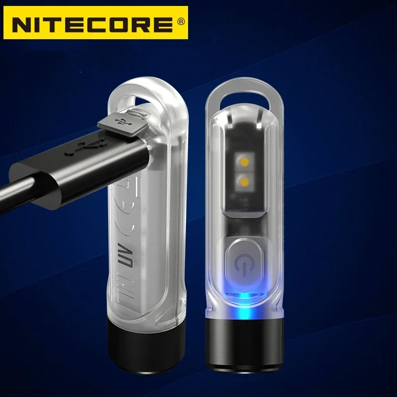NITECORE TIKI UV Keychain Light 300Lumens USB-C Rechargeable Built-in battery