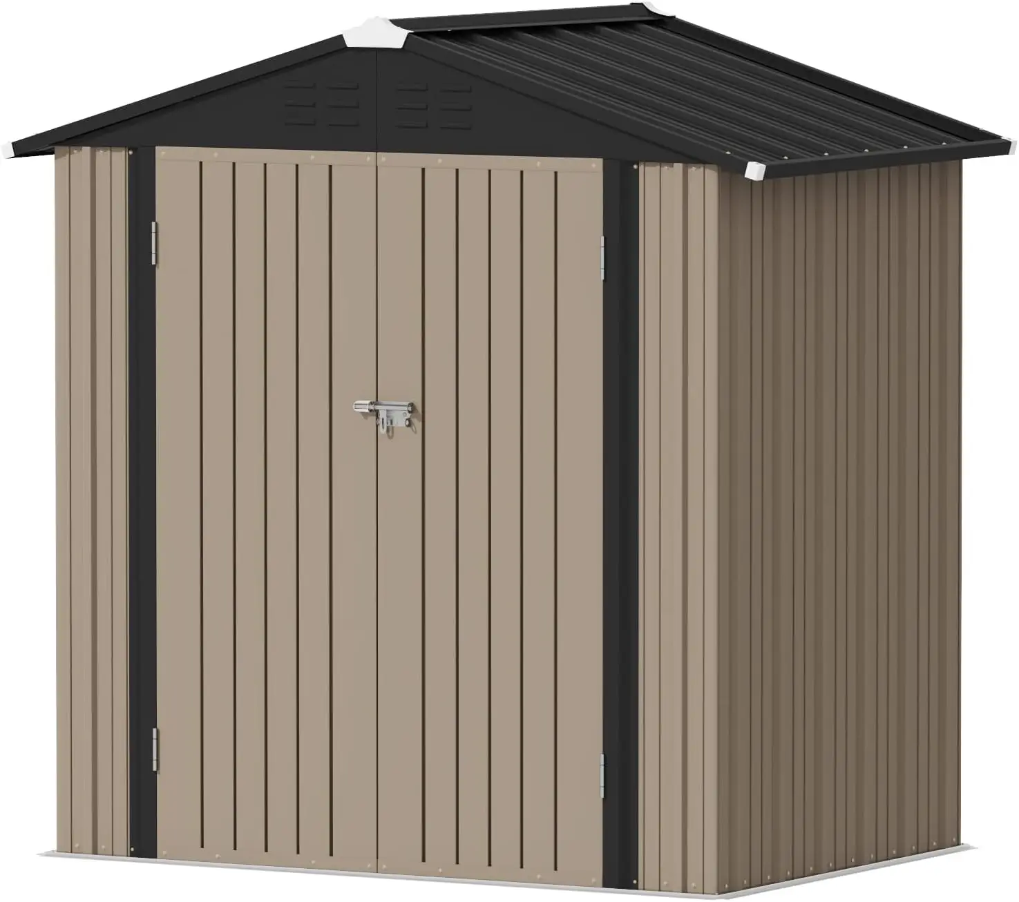 

Devoko Outdoor Storage Shed 6 x 4 FT Lockable Metal Garden Shed Steel Anti-Corrosion Storage House with Double Lockable Door for