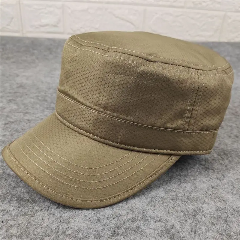 Middle-aged Elderly Men Solid Military Cap, Daily Casual Fashion Hat