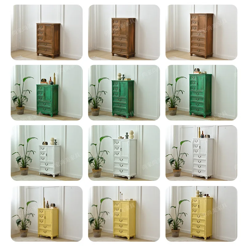 خزانة صدر من الخشب الصلب في الريف الأمريكي، خزانة بأدراج كلاسيكية، خزانة بأدراج تخزين لغرفة المعيشة، خزانة تخزين مزخرفة