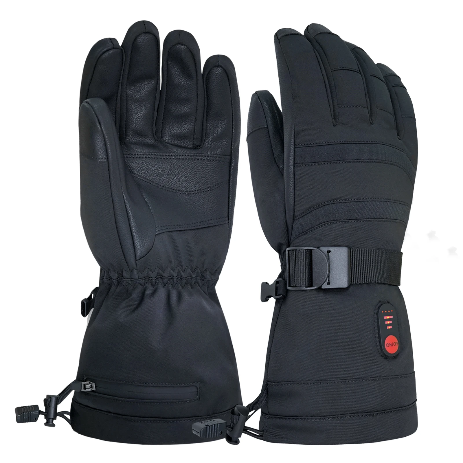 Rechargeable Heated Gloves, Touchscreen Compatible, 3 Heating Levels, Waterproof Winter Warmth for Men and Women, Ski Gear
