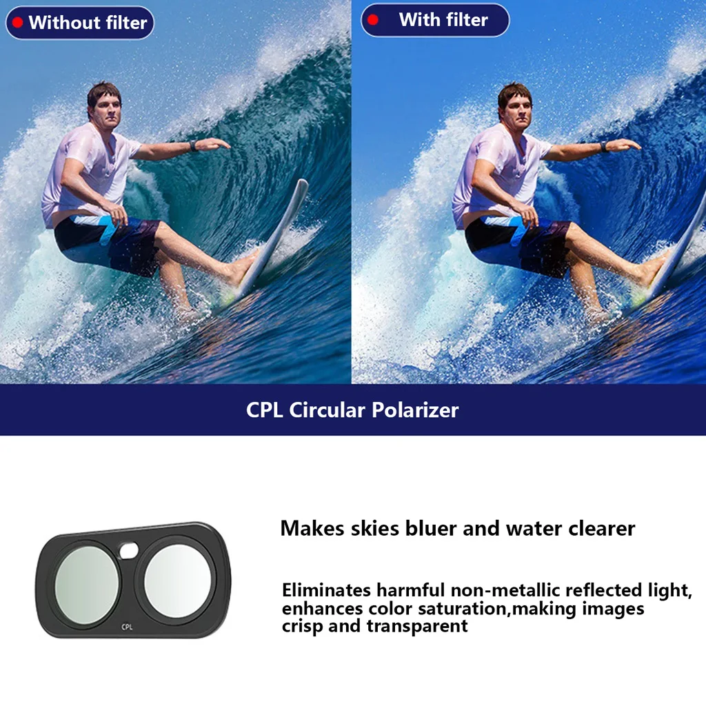 ND8 ND16 UV CPL 1/4 Black Mist Objektivfilter Magnetischer Objektivfilter für Insta360 Luna Ultra Vlog Handheld Gimbal Action-Kamera-Objektiv – Detail 2