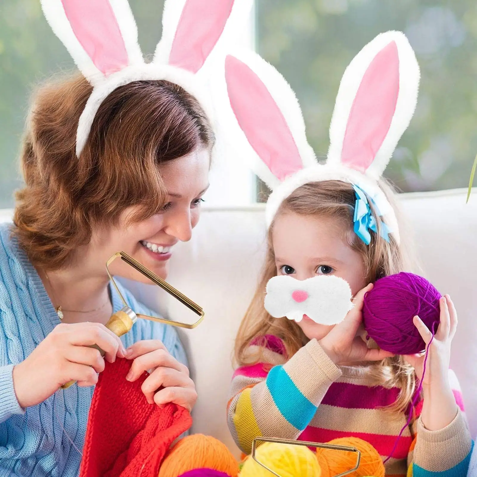Costume da coniglio Set di fasce per orecchie di coniglio per adulti Fasce per feste per maschera di coda per ragazze