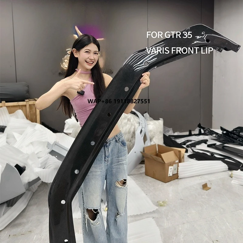 

Update Vari Style Real Carbon Fiber Front Lip for GTR R35 2017-2022 Model Car
