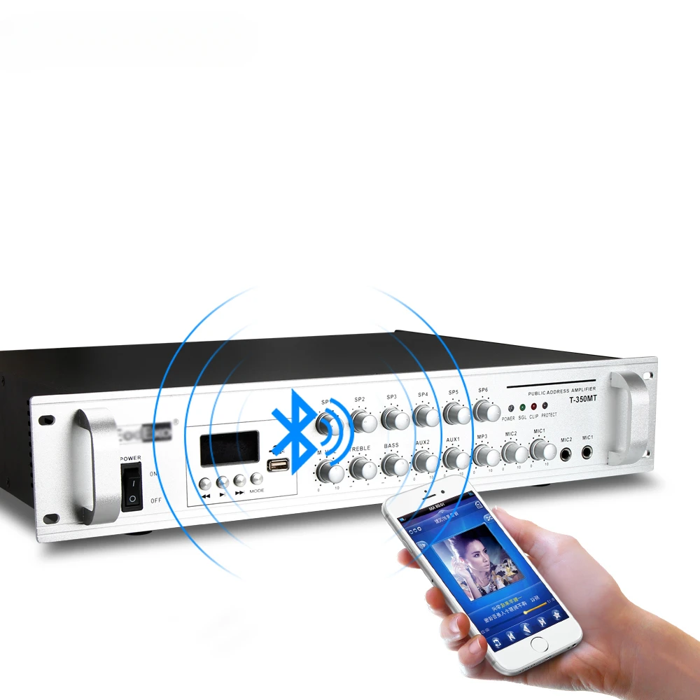 

Oupushi T-150MT 150W Home audio stereo amplifier with Blue tooth receiver Two channel amplifier