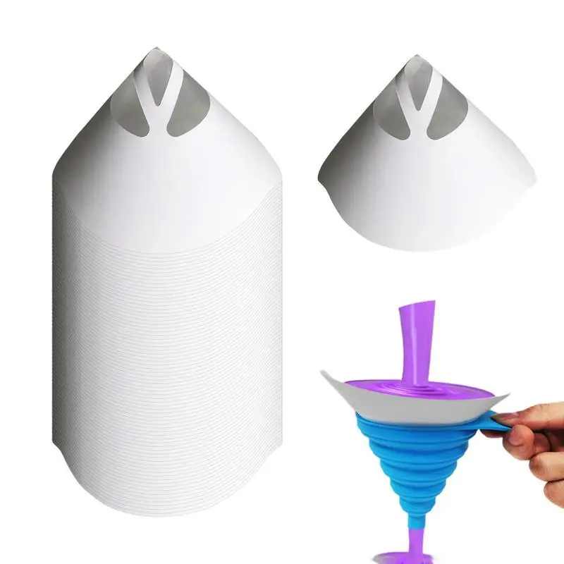 230Pcs Car Paint Paper Funnel Paint Liquid Rubber Filter Funnel 100 Mesh Funnel Filter Paper For Automotive Paint Spray Guns