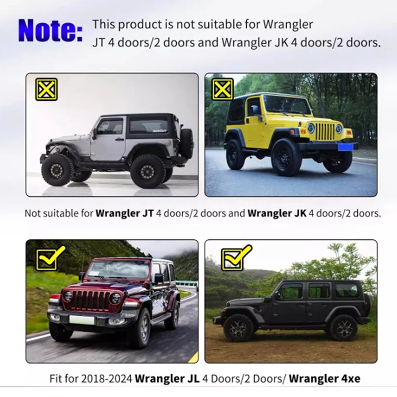 Super Sale Car Rear Window Grip Handle ABS Interior for Jeep Wrangler JL 4XE 2/4 Doors 2018-2025 Car Interior Accessories