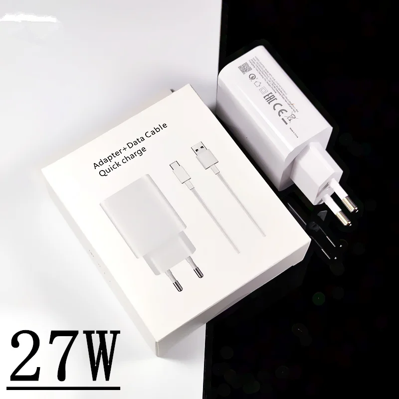 27W Fast Charger With 3A USB Type C Cable Quick Charging for XIAOMI 11 10 9 8 7 6 5 X T SE Redmi Note 9 Pro