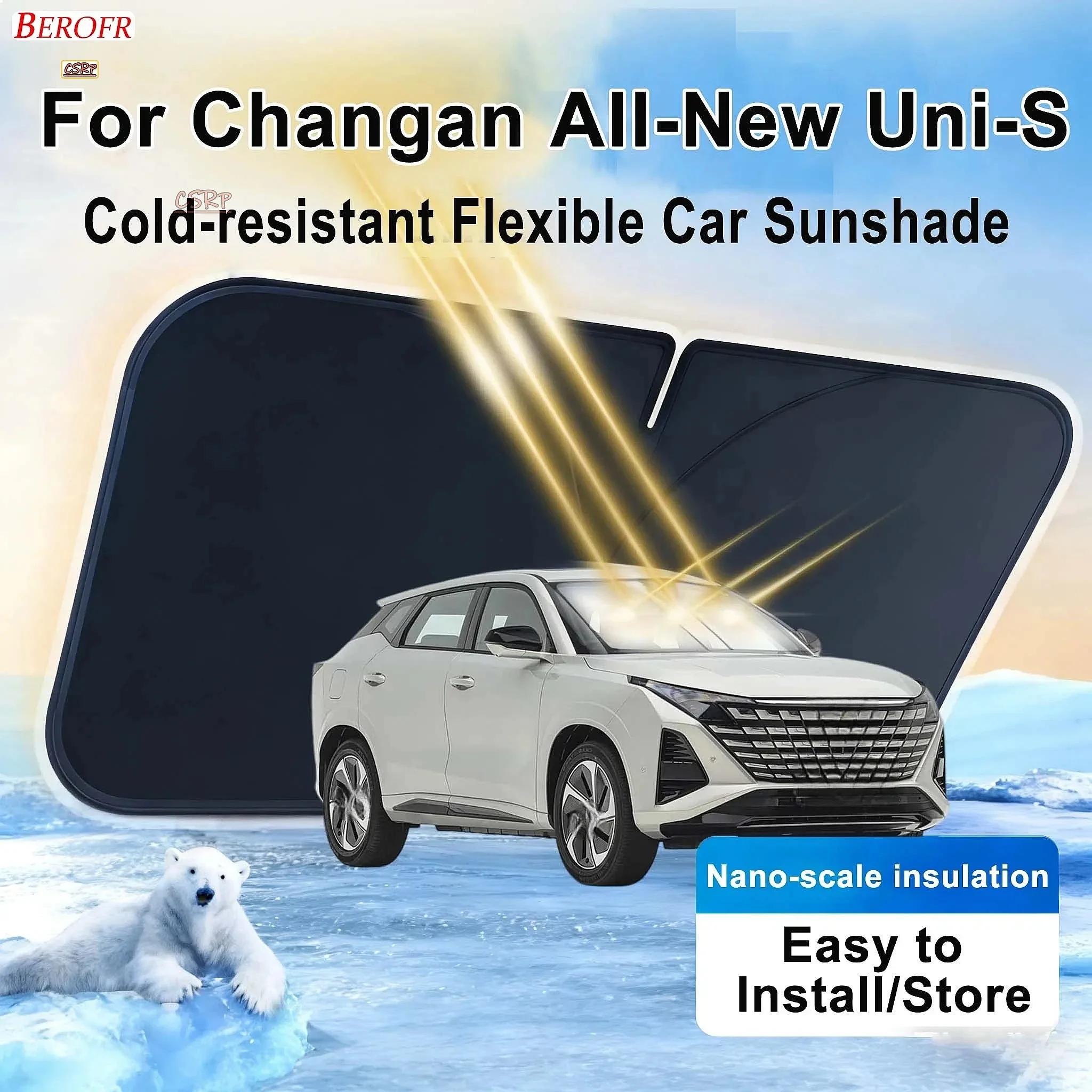 For Changan All-New Uni-S 2025-2026 Car Windshield Sunshade Cover Front Window Sun Shade Heat Insulation Summer Auto Accessories