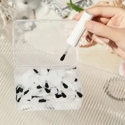 50PCS Nail Gel Replace Brush Head Practical Nail Polish Applicator Replacement Liquid Gel DIY Beauty Manicure Soft Brush Tool