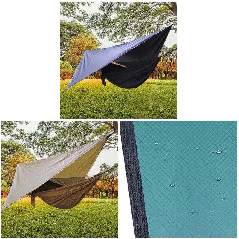 

Awning Hammock Outdoor Diamond Camping Mat Multi-function Waterproof Sunscreen Plaid Fabric