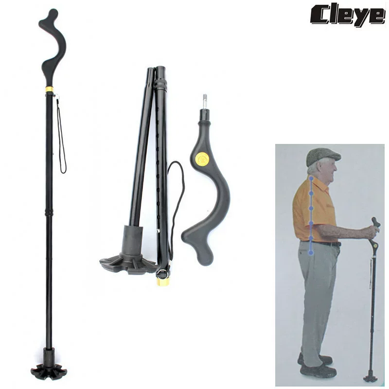 

New design Portable Foldable Non-slip Elderly Cane Posture Cane Outdoor Hiking Crutch Walking Stick
