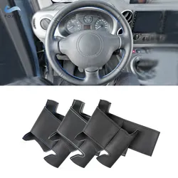 For Peugeot 207 Expert Partner Citroen Berlingo Jumpy For Toyota Proace Perforated Microfiber Leather Steering Wheel Cover Trim