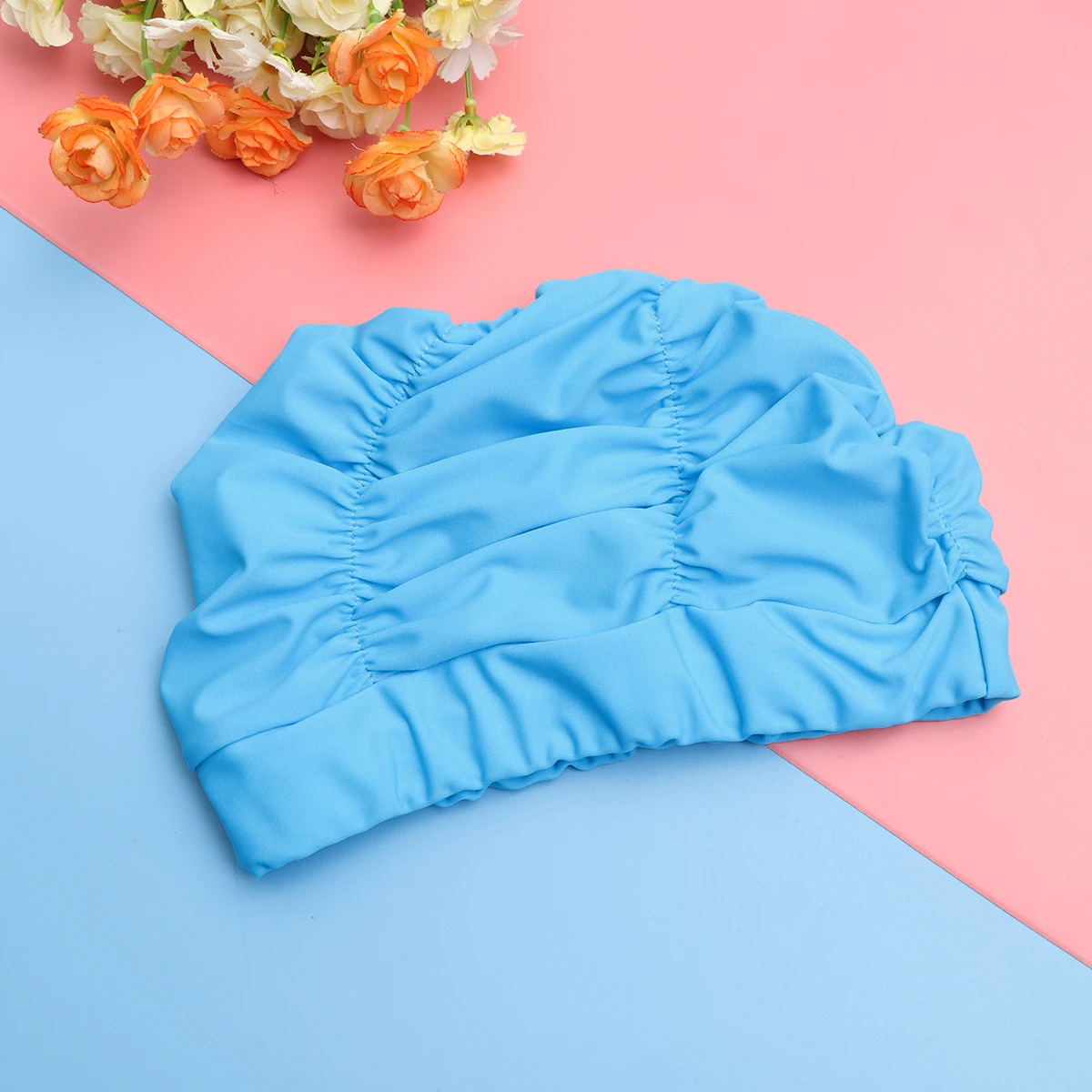 قبعات سباحة مطوية للنساء خفيفة الوزن وصديقة للبيئة وواقية للشعر، قبعة سباحة عصرية للسيدات وإكسسوارات حمام السباحة