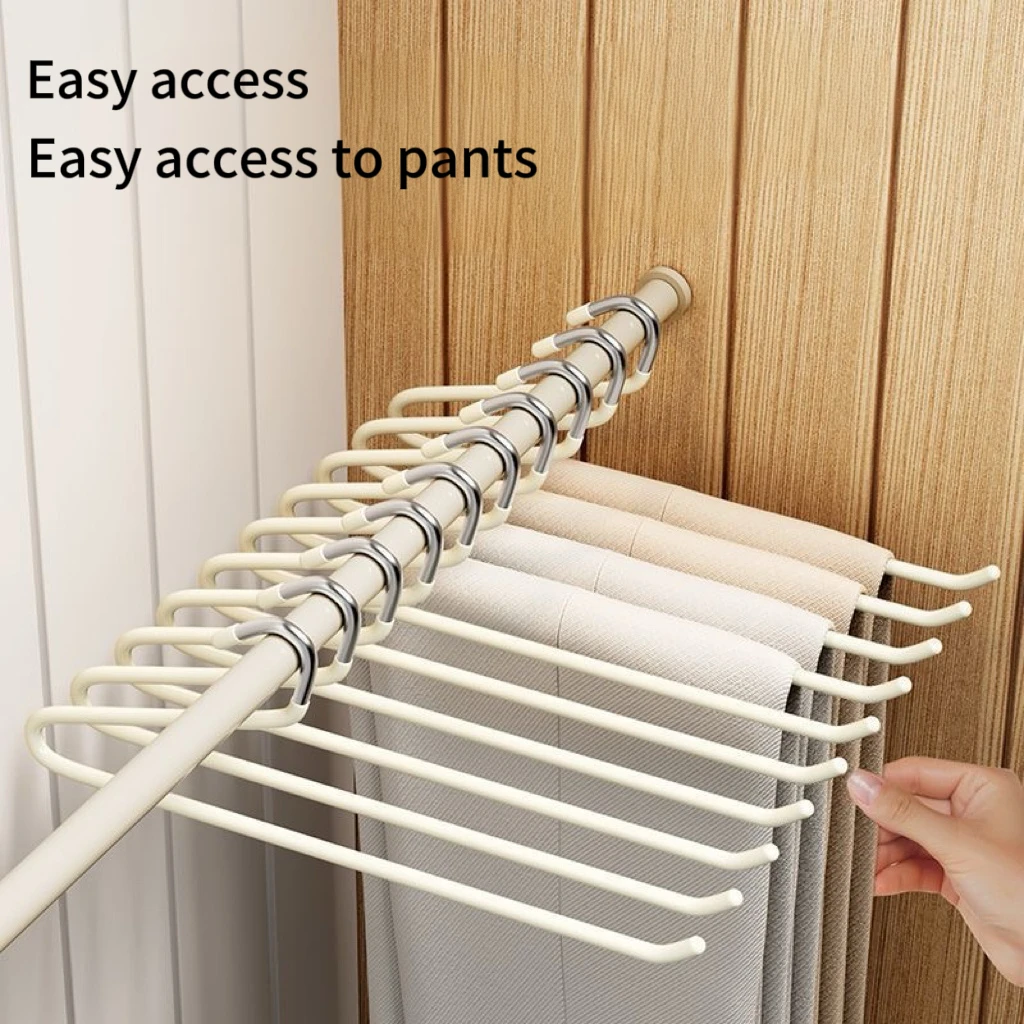 Goose type pants hanger for home use hanging pants hanger non-marking pants clip non-slip dip plastic clothes rack closet storag