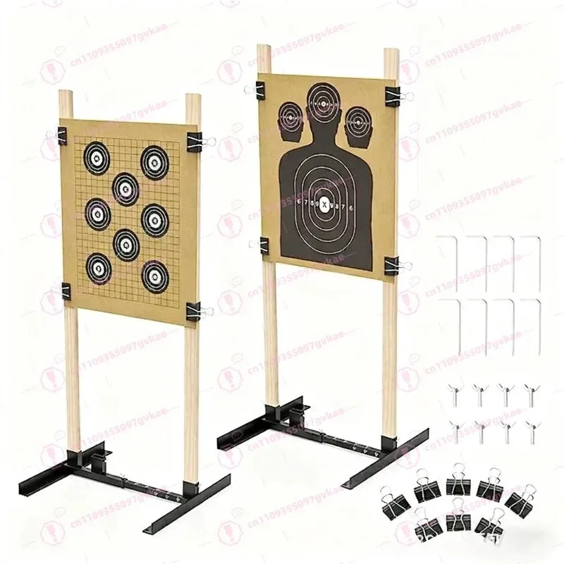 6-24 Inch Height Adjustable Shooting Target Paper Stand - Heavy Duty for Shooting Practice