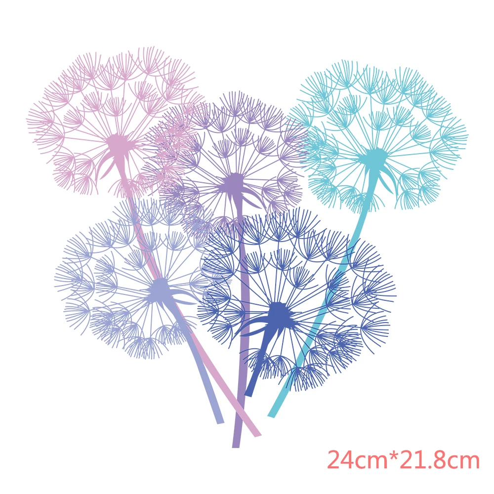 Dandelion Thermo Stickers Patches for Clothing Parches Transfer Sticker for Clothes Parches Bordados Para La Ropa DIY T-shirt