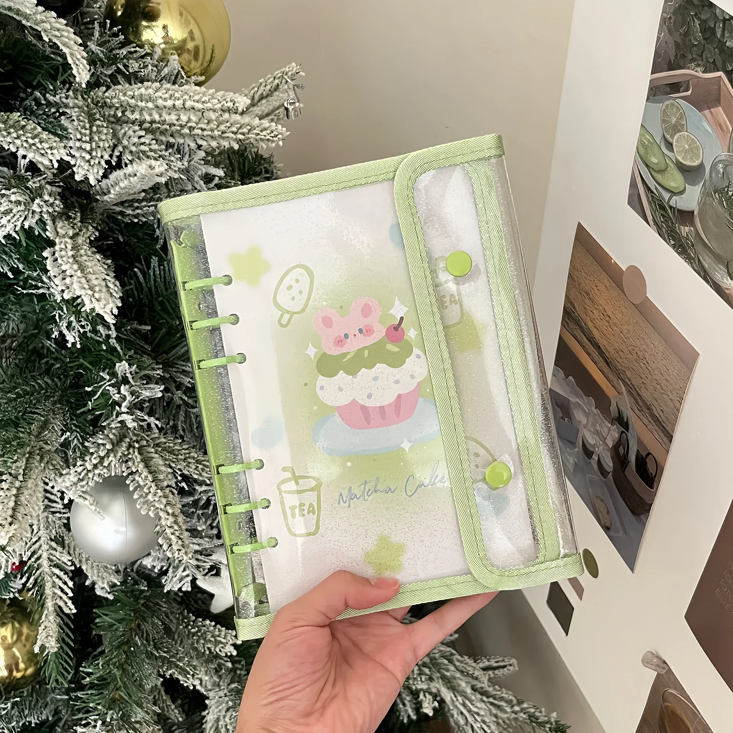 NONE A6 Kpop Binder Fotokartenhalter Idol Fotoalbum Fotokarten Sammelbuch Bilderalben Scrapbook Journal Notebook Kartenbinder 6