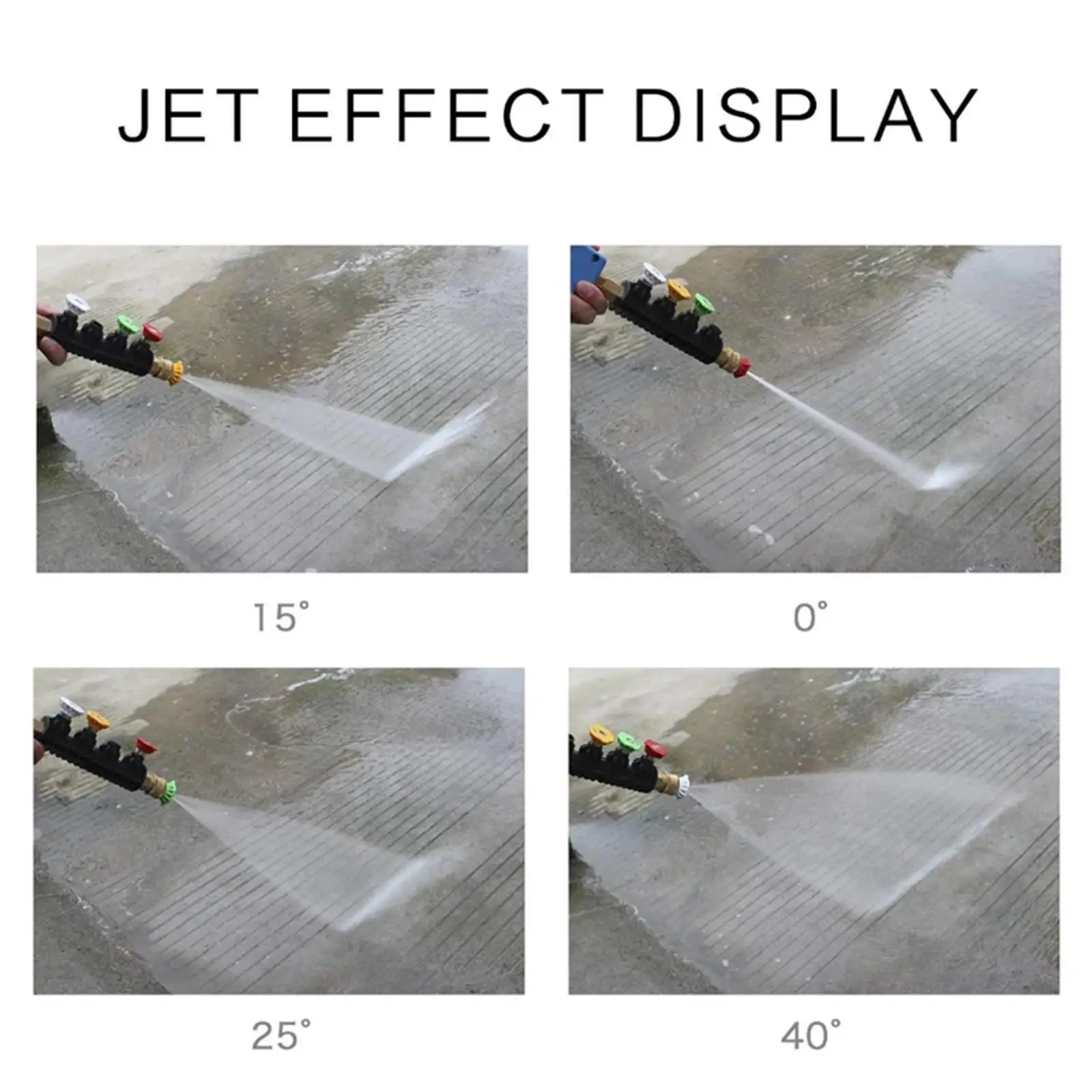 Насадки для мойки высокого давления, аксессуар для очистки, набор распылительных насадок для мойки высокого давления, основание с 7 отверстиями